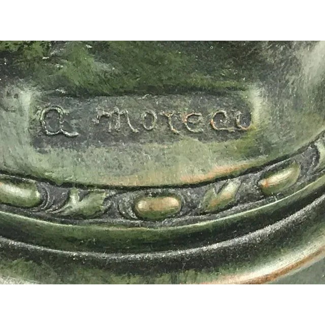 Early 19th Century Art Nouveau Sculptural Two Light Lamp of Lady