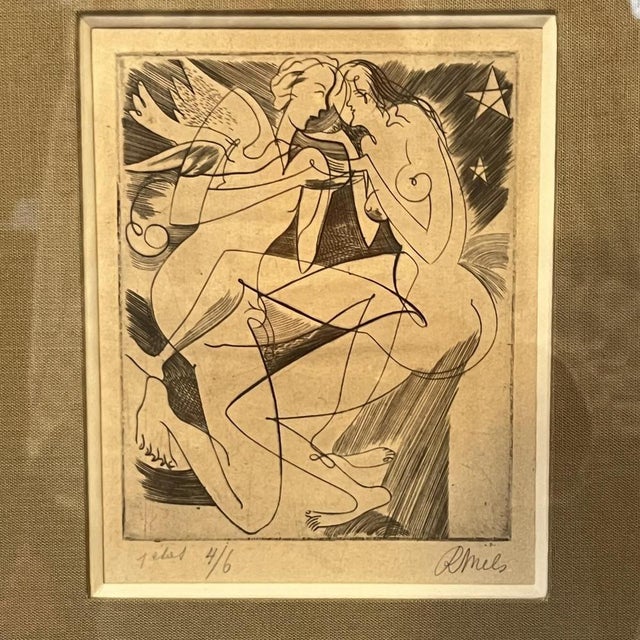 René Mels (Meulemans), Compositions, Etchings, 1945, Set of 3 For Sale - Image 4 of 15