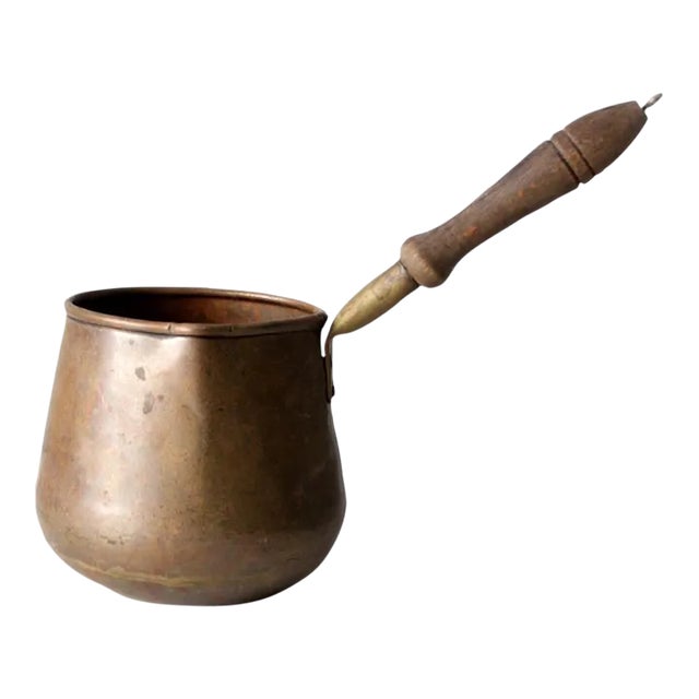 Antique Copper Spouted Pot For Sale