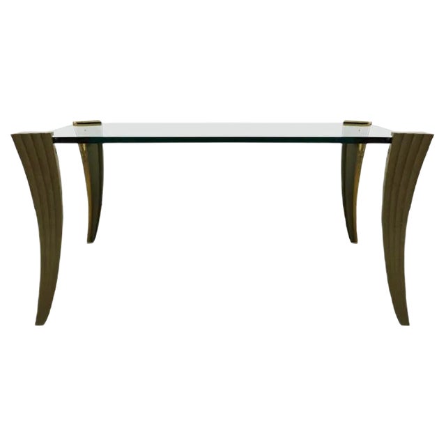 Brutalist Bronze Coffee Table by Peter Ghyczy, 1960s For Sale