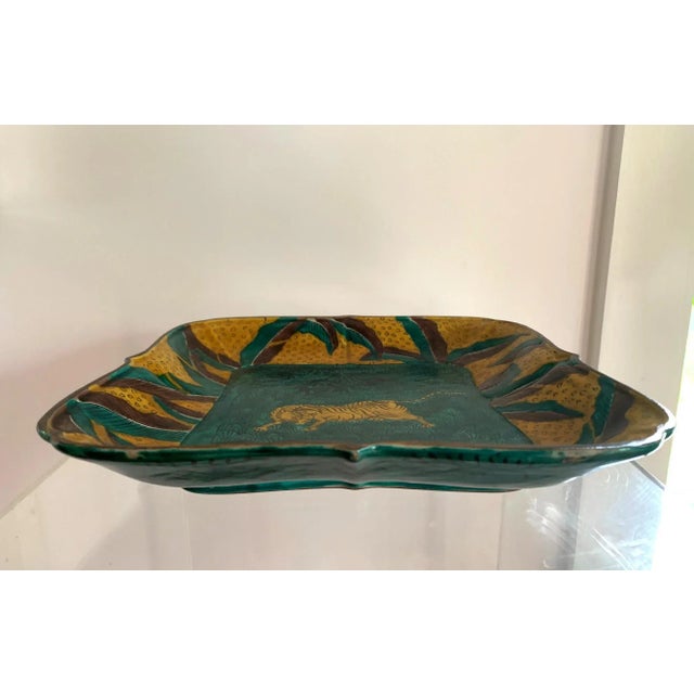 Ceramic Japanese Yoshidaya Saiko Kutani Ceramic Dish For Sale - Image 7 of 11