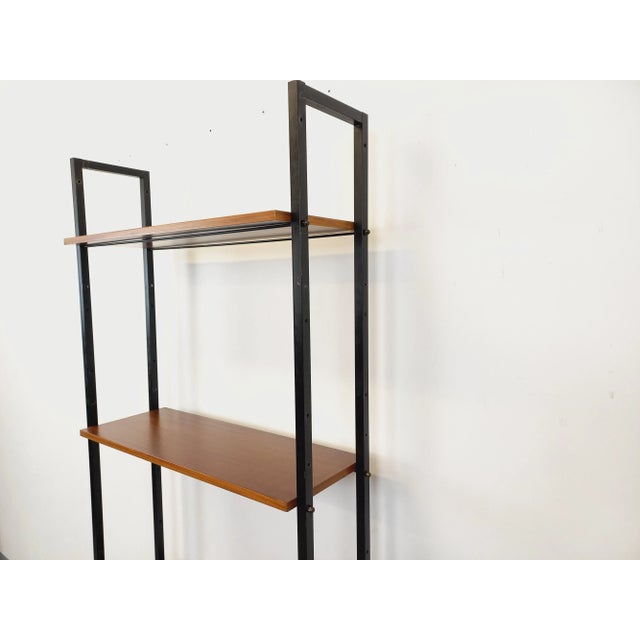 Vintage Italian Modular Teak and Metal Bookcase, 1960s For Sale - Image 13 of 14