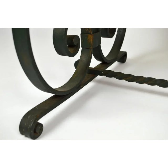 Art Deco Wrought Iron Coffee Table with Marble Top, 1940s For Sale - Image 18 of 18