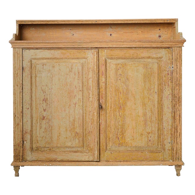 Northern Swedish Gustavian Rustic Buffet in Pine For Sale