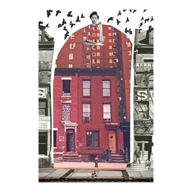 Plate No. 195, Abstract, Collage, Ravens, Kabuki For Sale