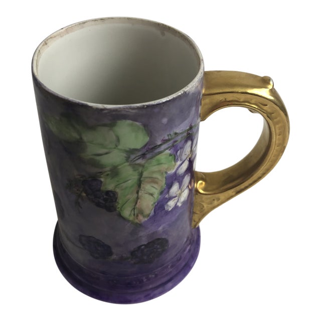 Antique Limoges W. G. & Co. France Hand Painted Mug/Stein/Tankard