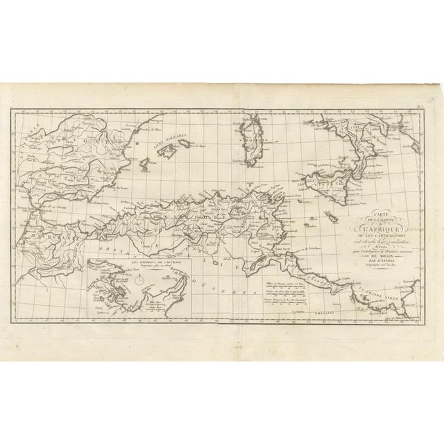 Carthaginian North Africa with Inset of the Environs of Carthage, 1818 For Sale - Image 3 of 8
