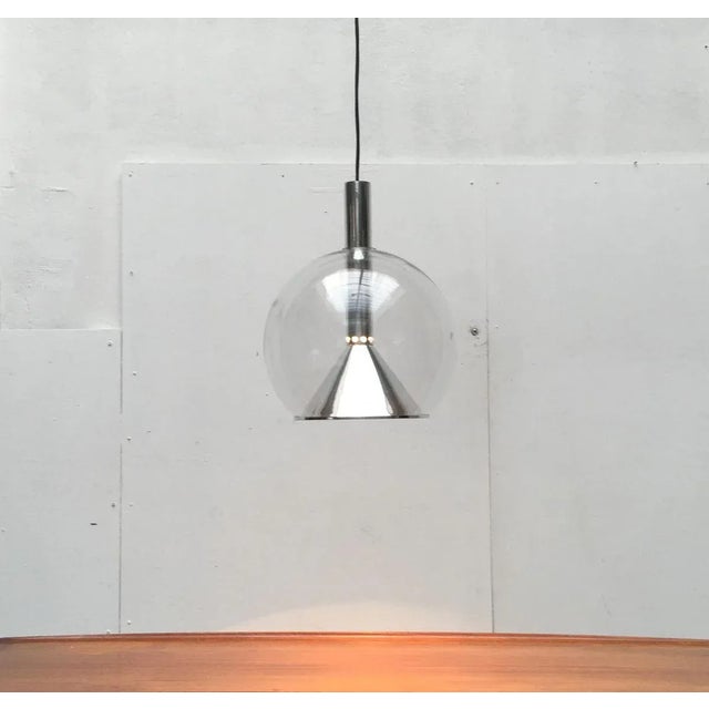 German Space Age Glass Globe Pendant Lamp from Erco For Sale - Image 10 of 18