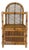 Vintage Spanish Rattan and Wicker Bookcase with Bottom Door, 1970s-1980s For Sale