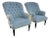 1990s Pair of Victorian Style Tufted Back Armchairs by Calico Corners For Sale