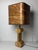 Large Mid-Century Italian Sculptural Table Lamp with Wood Veneer Shade by Afra and Tobia Scarpa, 1960s For Sale - Image 10 of 17