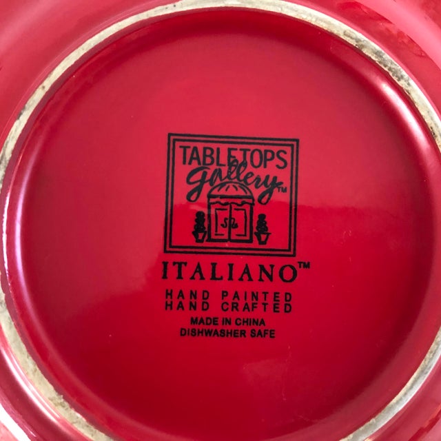 Contemporary “Tabletops Gallery ITALIANO”Hand Painted Salad Plates S/3