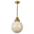 Pendant Lamp with Ornate Chain and White Opaline Glass Globe, 1900 For Sale - Image 10 of 10