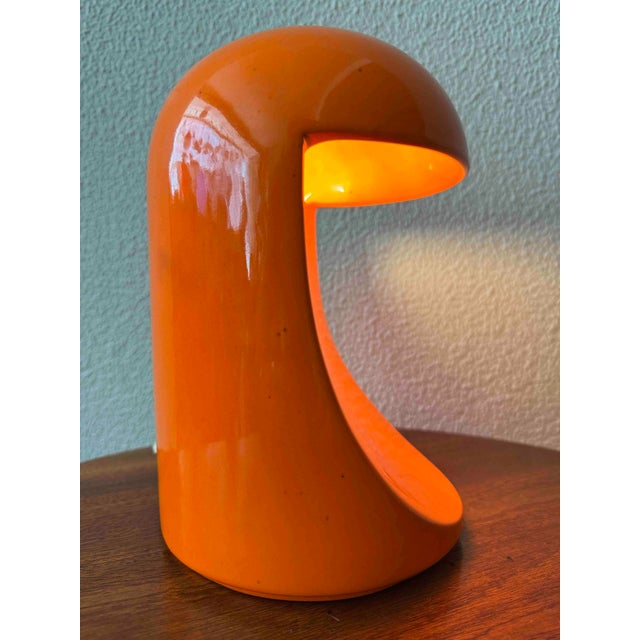 Orange Ceramic Longobarda Table Lamp by Marcello Cuneo for Gabbianelli, 1966 For Sale - Image 9 of 18
