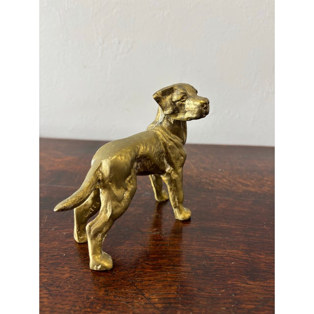 Early 20th Century Vintage English Brass Dog For Sale - Image 5 of 6
