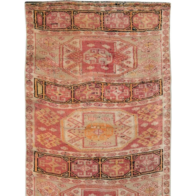 Rustic Galerie Shabab Collection Mid-20th Century Turkish Anatolian Runner For Sale - Image 3 of 10