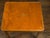 French 19th Century Walnut Side Table with Gilt Embossed Leather Top and Drawer For Sale - Image 4 of 12