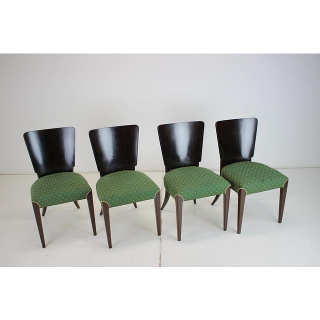 H-214 Dining Chairs by Jindrich Halabala for Up Závody, 1950s, Set of 4 For Sale - Image 3 of 15