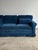 1970s 1970s Vintage Blue Corduroy Sofa With Rolled Arms For Sale - Image 5 of 18