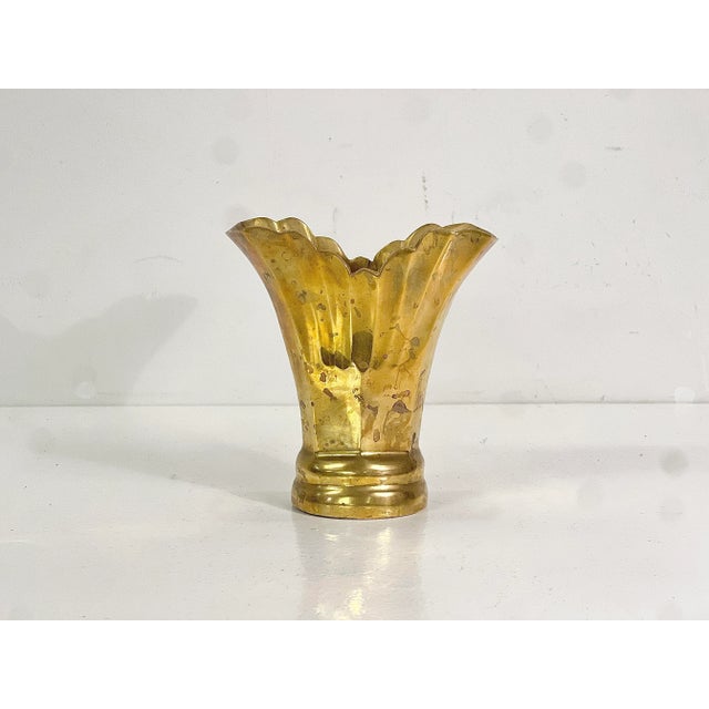 1960s Mid-Century Modern Brass Vase, 1960s For Sale - Image 5 of 11