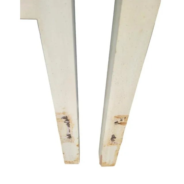 Thomasville Vintage Off White Faux Bamboo Pagoda Regency Twin Headboards- a Pair For Sale - Image 4 of 6