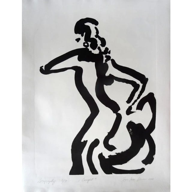 Caught. 2006. Paper, lithography, 65x50 cm Dancer in black and white colors This piece is attributed to the mentioned...