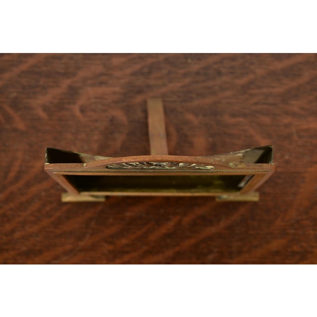 Early 20th Century Tiffany Studios Style Antique Arts & Crafts Bronze Desk Calendar Frame or Picture Frame For Sale - Image 5 of 13