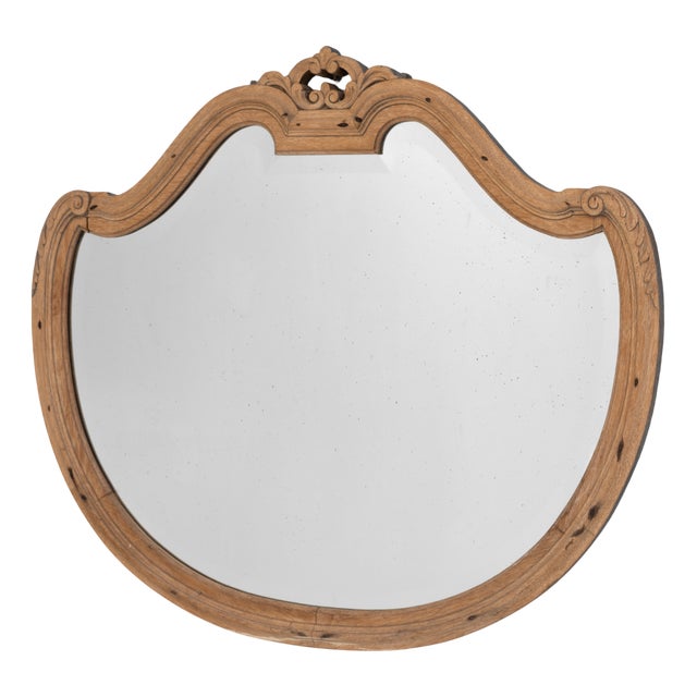 Oak Framed Shield Mirror, 1900 For Sale