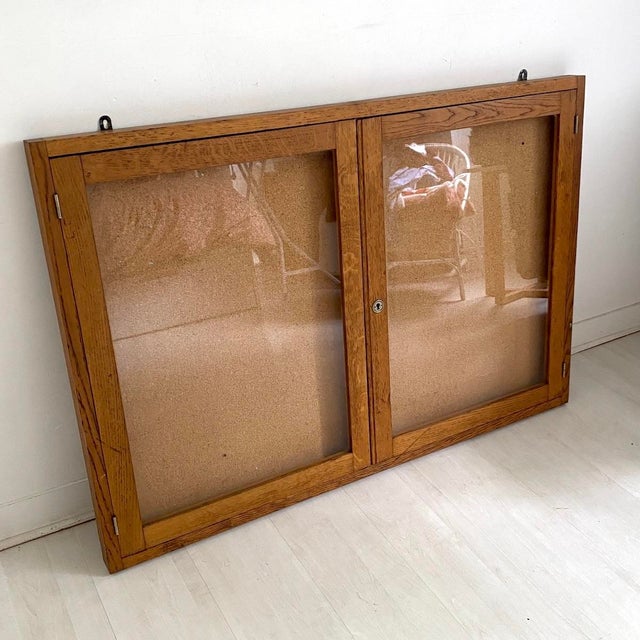 Wood Vintage Bulletin Board, 1950s For Sale - Image 7 of 7