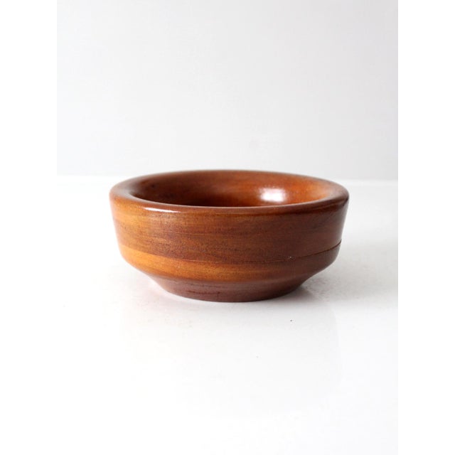 Vintage Mid Century Turned Wood Bowl For Sale - Image 13 of 13