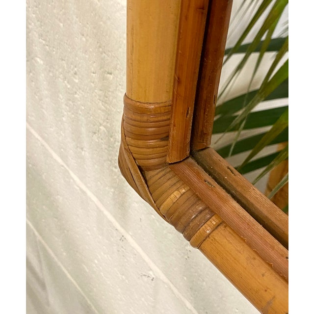 Vintage Bamboo Mirror, 1970s For Sale - Image 5 of 7