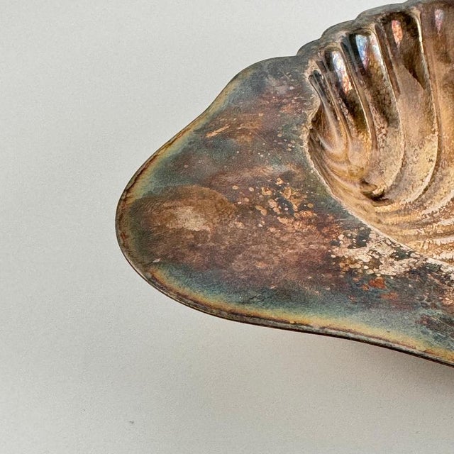 Silver-Plated Shell Centerpiece or Tray attributed to Fleuron-Christofle, France, 1950s For Sale - Image 10 of 15