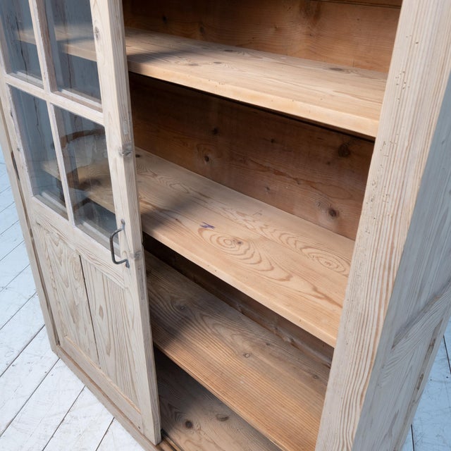 Wood Wooden Display Cabinet with Sliding Doors, 1930 For Sale - Image 7 of 9