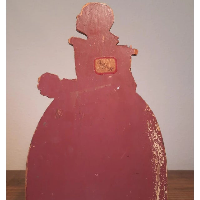 Dutch Girl Wooden Primitive Door Stop For Sale - Image 9 of 13