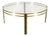 Italian Round Brass and Glass Coffee Table, 1970s For Sale
