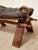 Black Vintage Leather Saddle Stool With Tufted Seat and Sculptural Wood Frame as Found For Sale - Image 8 of 12