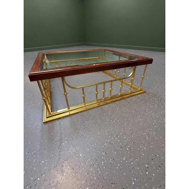 Vintage Erwin-Lambeth "Fender" Brass Plated Coffee Table For Sale In Baton Rouge - Image 6 of 12