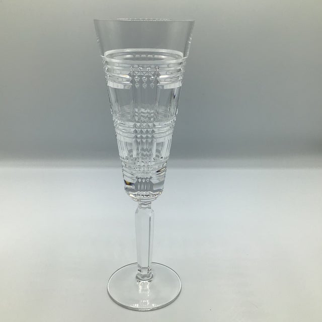 Traditional 1990s Ralph Lauren Classic Crystal Glen Plaid Champagne Flutes - Set of 4 For Sale - Image 3 of 12