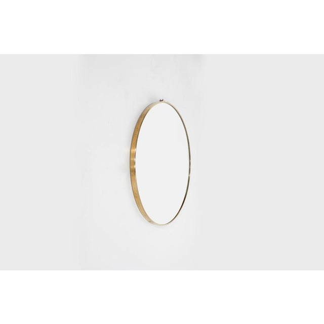 Metal Vintage Italian Brass Mirror, 1960s For Sale - Image 7 of 13