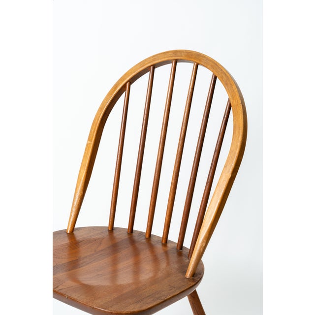 1960s Windsor Teak Dining Chairs by Erik Ole Jørgensen for Tarm Stole Møbelfabrik, 1960s, Set of 6 For Sale - Image 5 of 8