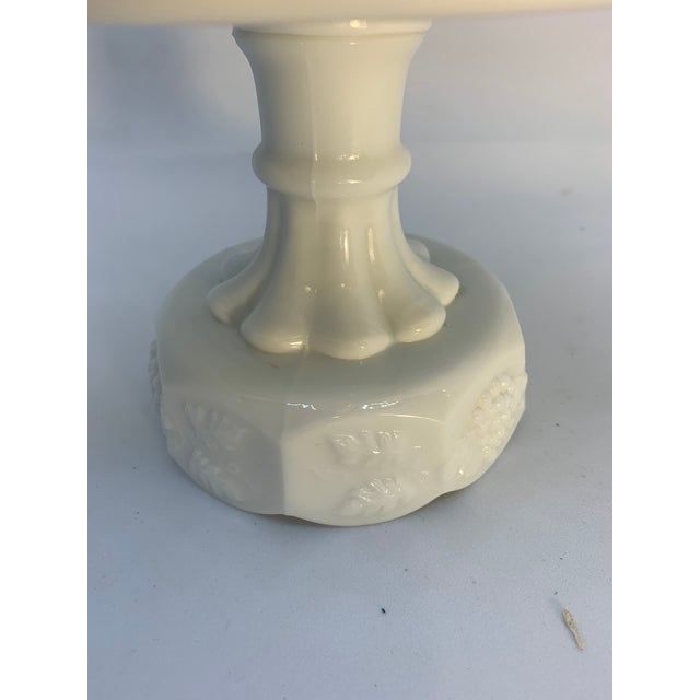 Westmoreland Glass Mid 20th Century Paneled Grape Skirted and Footed Compote Dish by Westmoreland Glass For Sale - Image 4 of 7