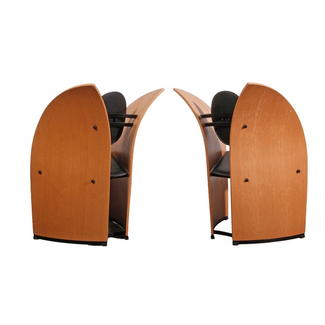 Pair of “Sevilla” Style Postmodern Armchairs Circa. 1990s For Sale - Image 4 of 5