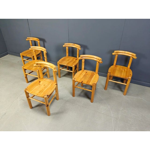 Vintage Dining Chairs in Pine, 1980s, Set of 6 For Sale - Image 15 of 18