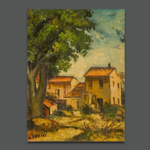 Ardengo Soffici, Italian Landscape, 1940s, Oil on Walnut For Sale - Image 9 of 9