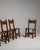 Brutalist 1970s Set of Four Brutalist Oak Dining Chairs For Sale - Image 3 of 14