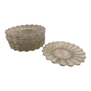 Early 20th Century Heisey Attributed Glass Crystolite Salad Plates- Set of 12 For Sale