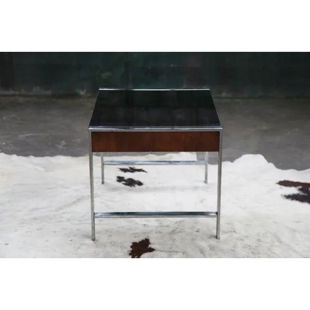 1960s 1960s Milo Baughman Attributed Smoked Glass and Chrome End Table For Sale - Image 5 of 8