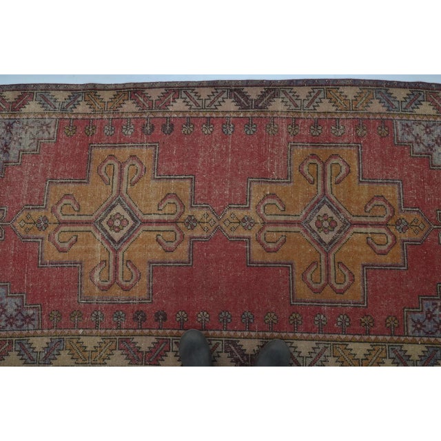 1960s Handknotted Floral Orange Rug For Sale In Phoenix - Image 6 of 10