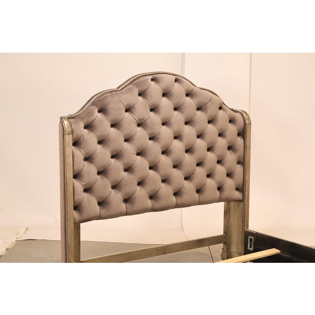 Elegant Queen Bed Featuring a Deep Tufted Upholstered Head and Footboard For Sale In Philadelphia - Image 6 of 18