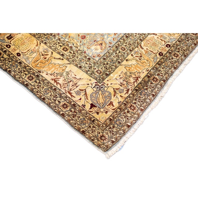 Antique Turkish Hereke Rug 6’10" X 10’0" For Sale - Image 4 of 11